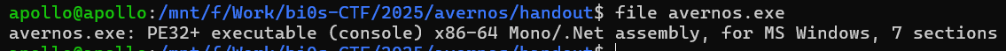 output of the file command